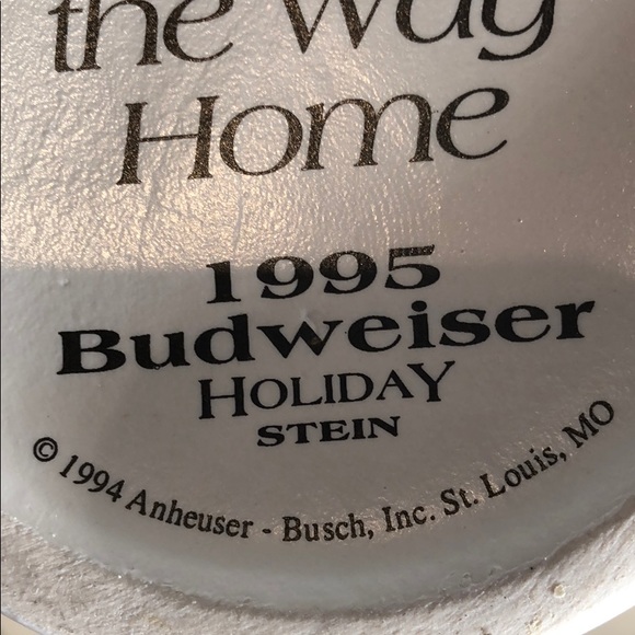 1995 Ceramic Budweiser Beer Stein - Picture 8 of 8